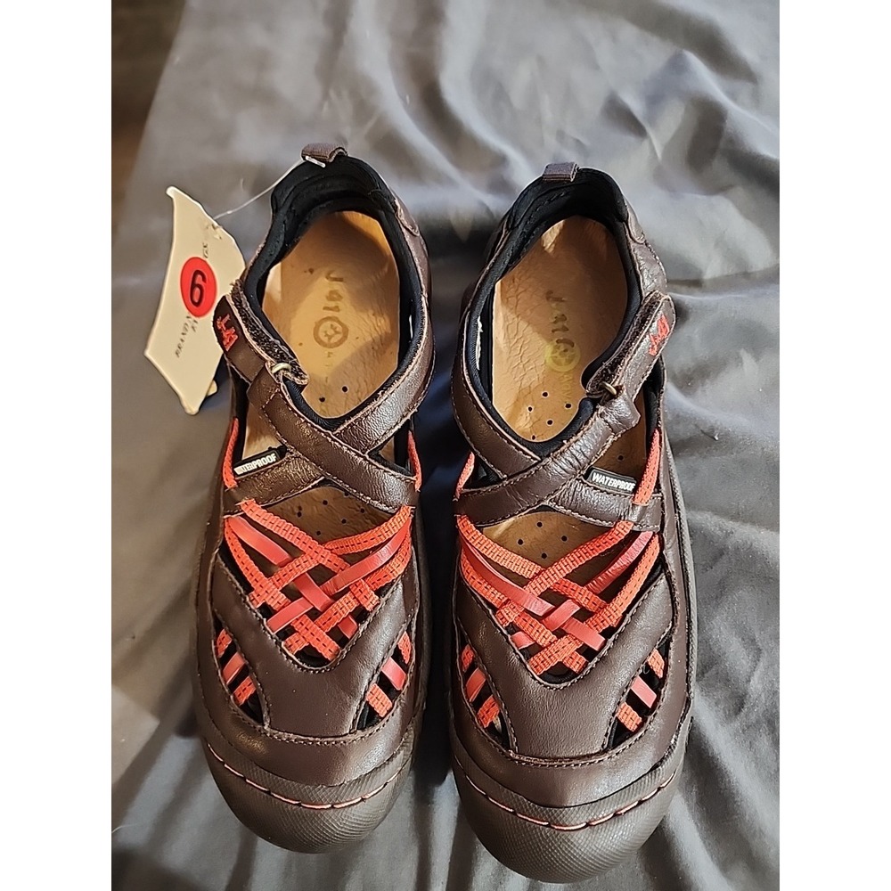 J-41 Jeep WJ07ONL38 Women's 6.0 M‎ Leather Waterproof Sandals Outdoor Adventure